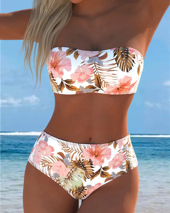 Bikini Bandeau Trykt