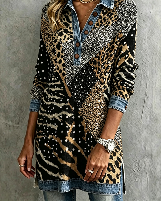 Kjole Leopard Dyr Casual