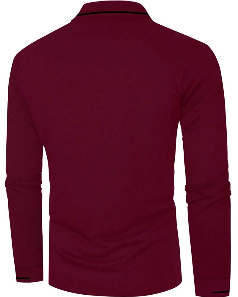 T-Skjorte V-Hals Ribbet Solid Farge Menn