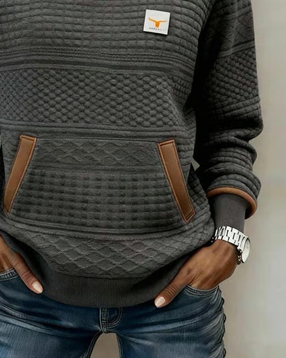 Genser Med Rund Hals Og Fargeblokkering