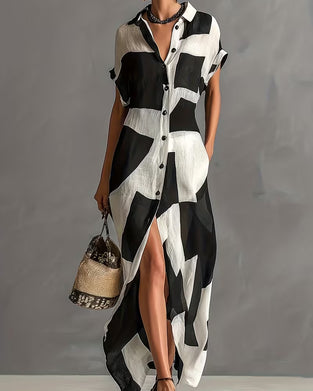 Kjole Stilig Geometrisk Skjorte