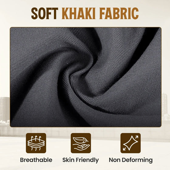 Menns Aktive Khaki Bukser Med Utvidbart Midjebånd