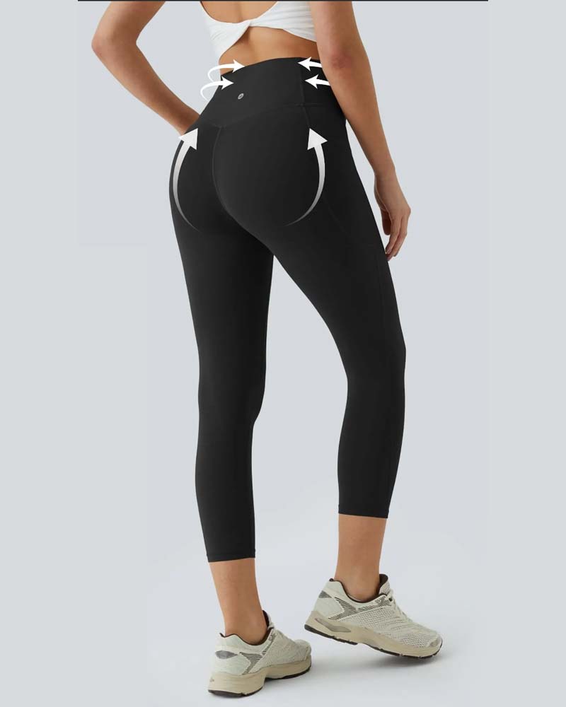 Leggings Høy Midje Sju-Åttendedeler Formende Yoga