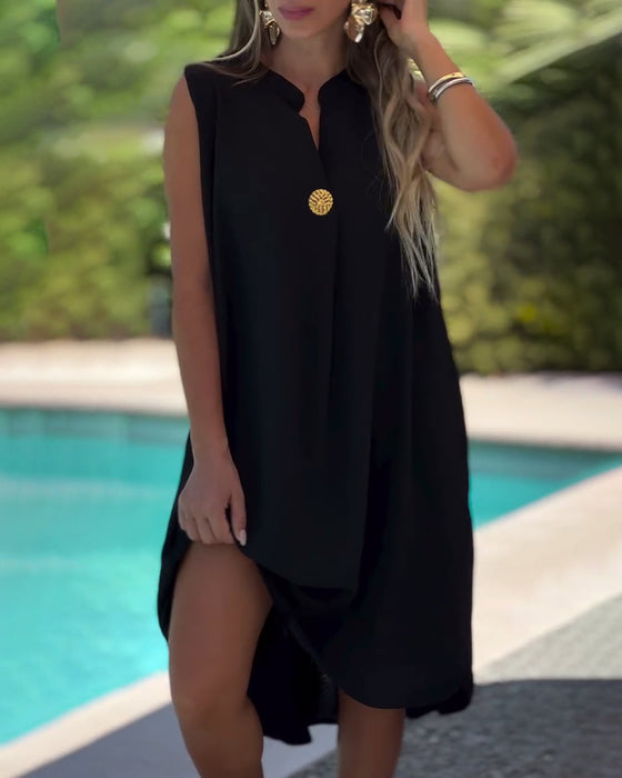 Kjole Ermeløs Casual