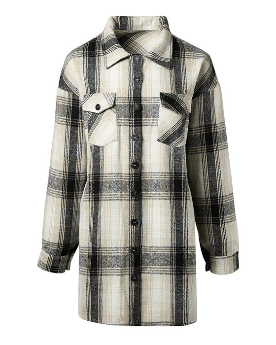 Uformell skjorte med rutete trykk