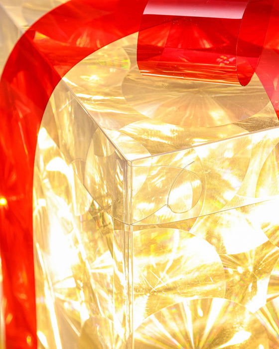 Julepynt I Form Av Glødende Gaveesker