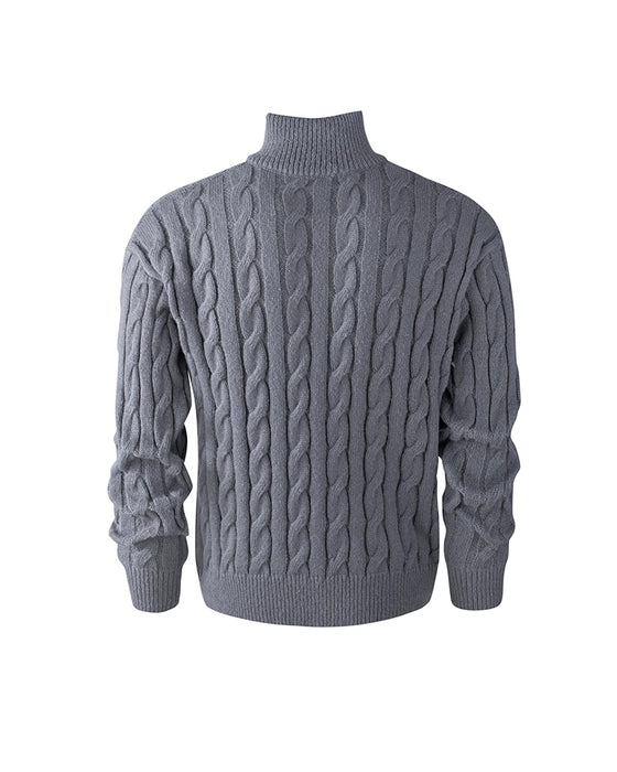 Herrgenser Solid Farge Flettestrikket Glidelås