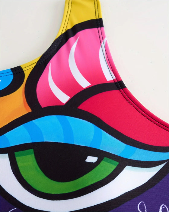 Badedrakt Ermløs Trykt En-Del