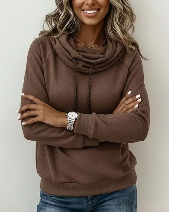 Sweatshirt Mock Hals Knyting Casual Pullover