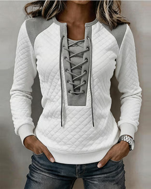 Sweatshirt Snøring Slimfit Fargeblokk