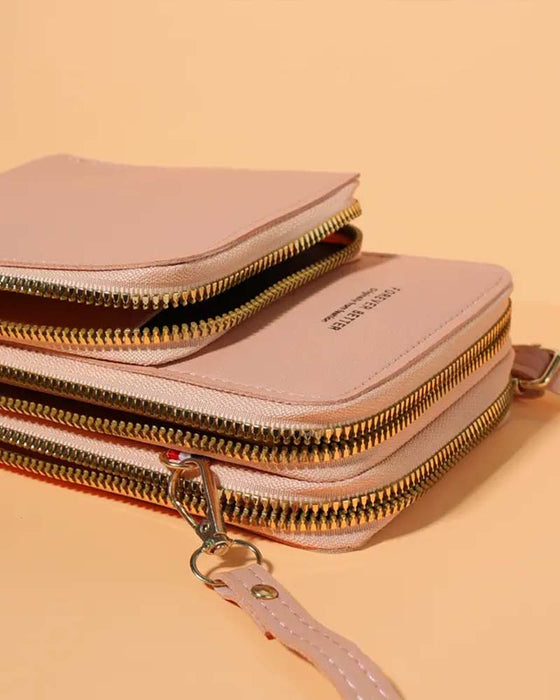 Ensfarget Fashion Crossbody Telefonveske