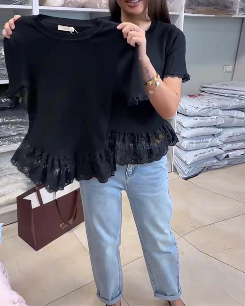 Topp Ensfarget Lappeteknikk Ribbestrikket