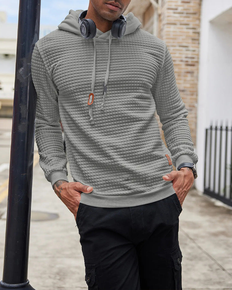 Hoodie Menn Hetter Solid