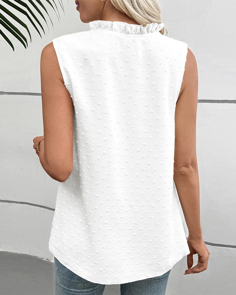 Tanktopp Blonde Rysjekrage Ensfarget