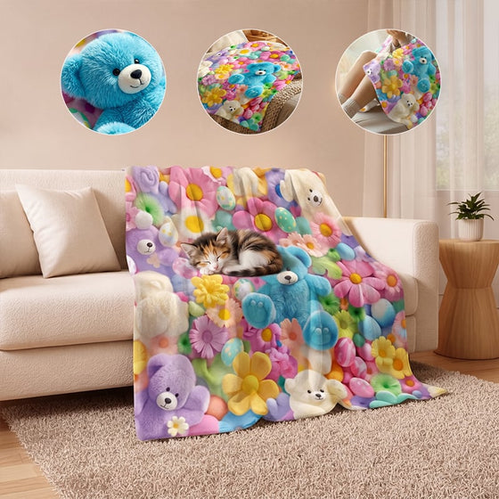 Teppe Søt Plush 3D Pledd