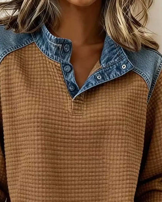 Sweatshirt Casual Lang Erme