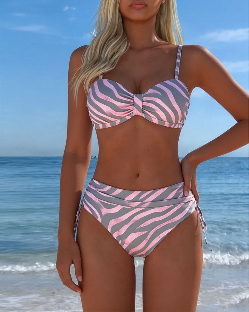 Bikini Zebra Trykk Bralette