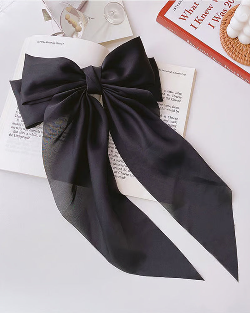 🔥 Stor Sløyfe Hårklemme For Kvinner – Bryllup & Hverdag Hestehale Accessory Med Lang Hale