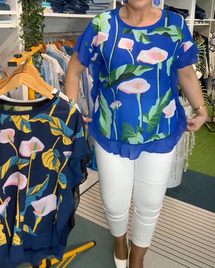 Bluse Flaggermuserme Trykt