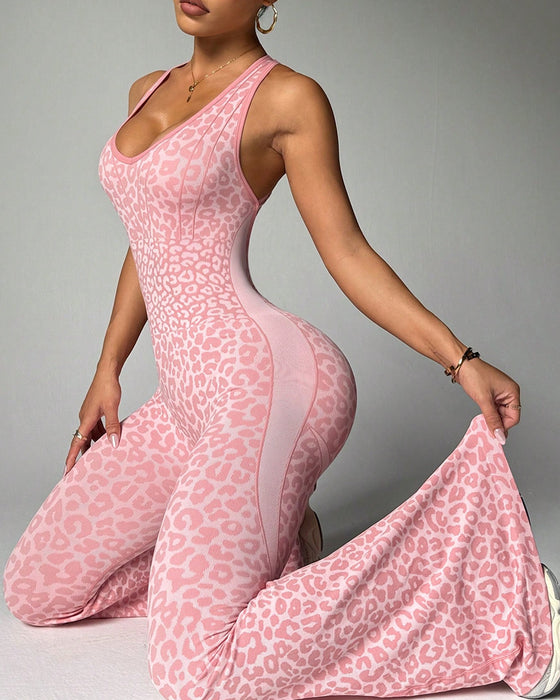 Formende Leopardtreningsoverall