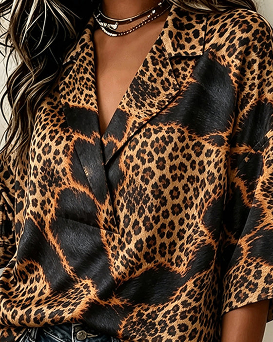 Bluse Slag Kors Leopard
