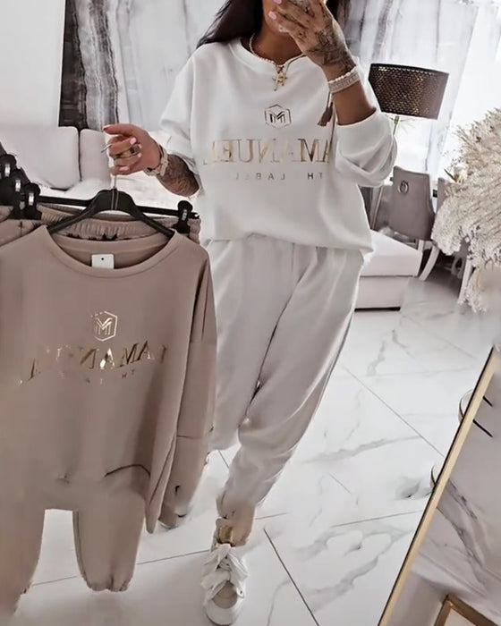 Sett Sporty Casual Trykket To-Delts