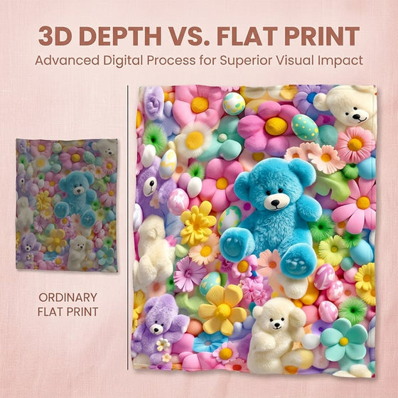 Teppe Søt Plush 3D Pledd
