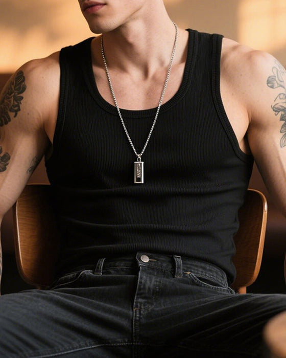 Tank Topp Herre Bomull Fitness