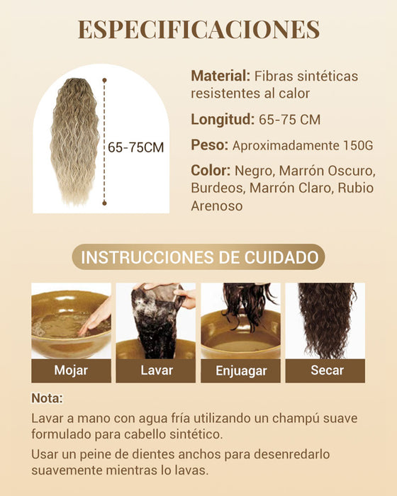 Lang Fyllig Og Krøllet Hårforlengelse