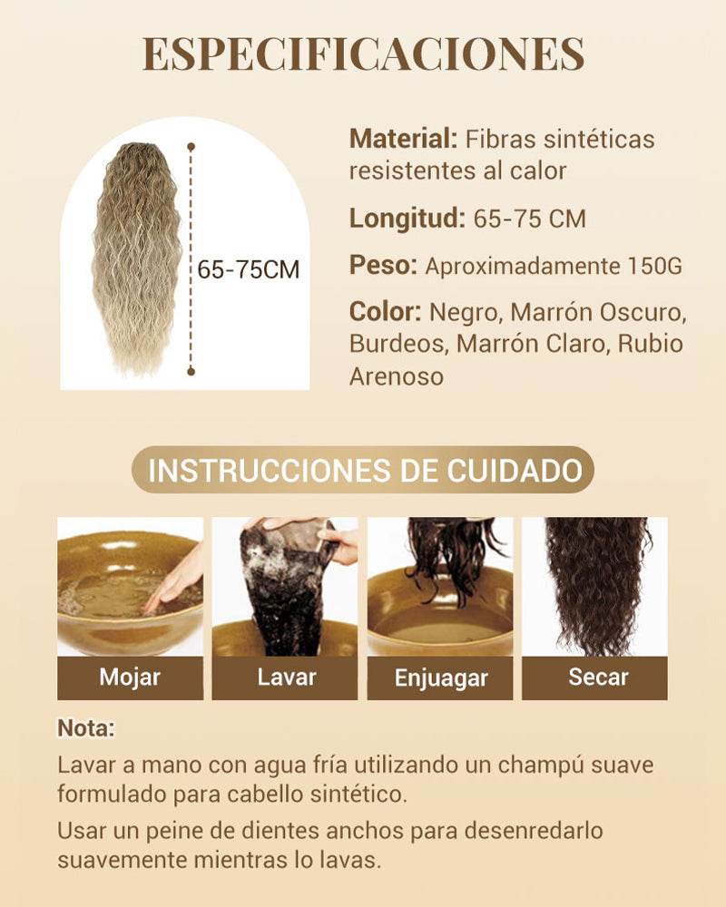 Lang Fyllig Og Krøllet Hårforlengelse