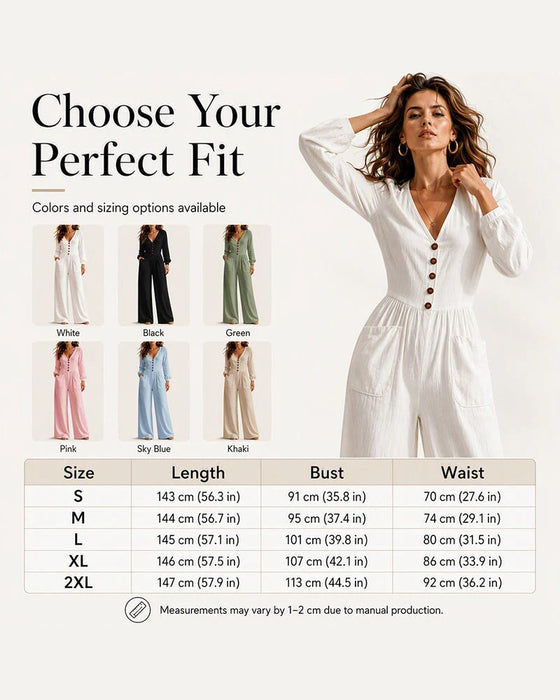 Jumpsuit Casual Lomme Lang Erm