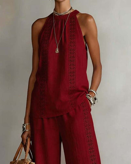 Todelt Sett Hollow Out Halter