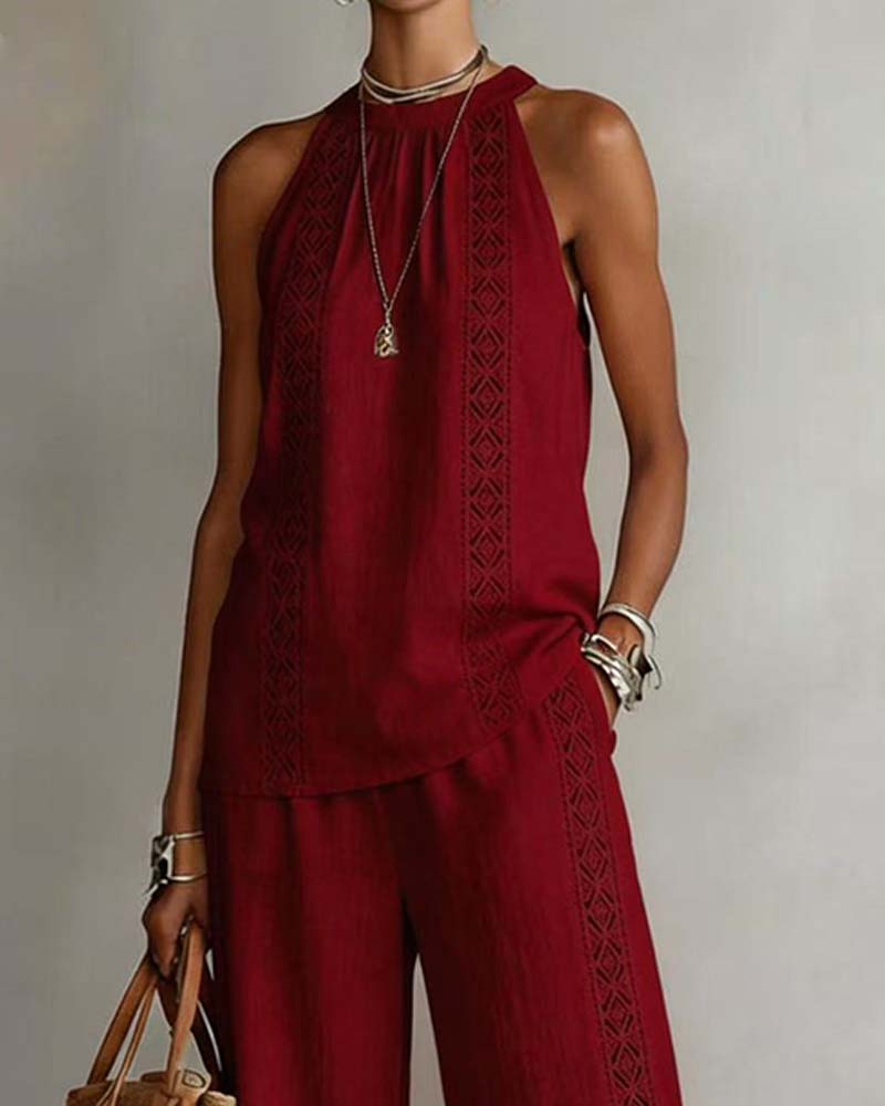Todelt Sett Hollow Out Halter