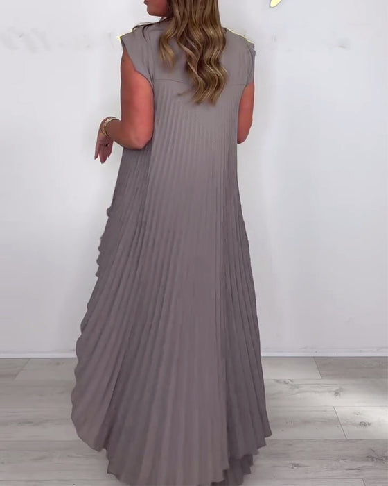 Dress Moteriktig Streetstil Ensfarget Todelt