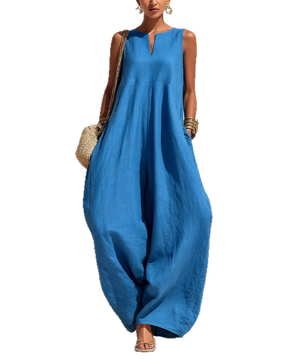 Jumpsuit Liten V-Hals Vide