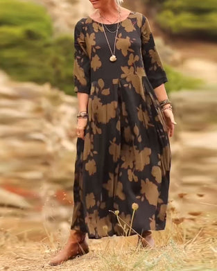 Kjole temperament retro trykt