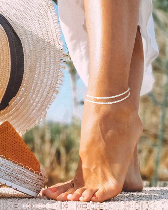 🏖️ Anklets Damer Kc Gull & Sterling Sølv