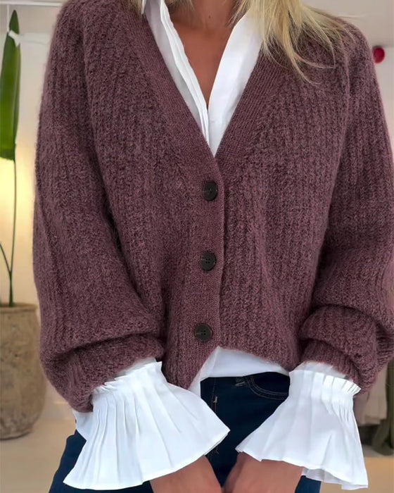 Skjorte Flare Erme Casual Slag