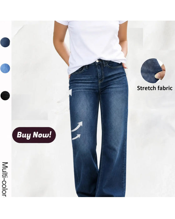 Jeans Casual Stretch Rette Bein
