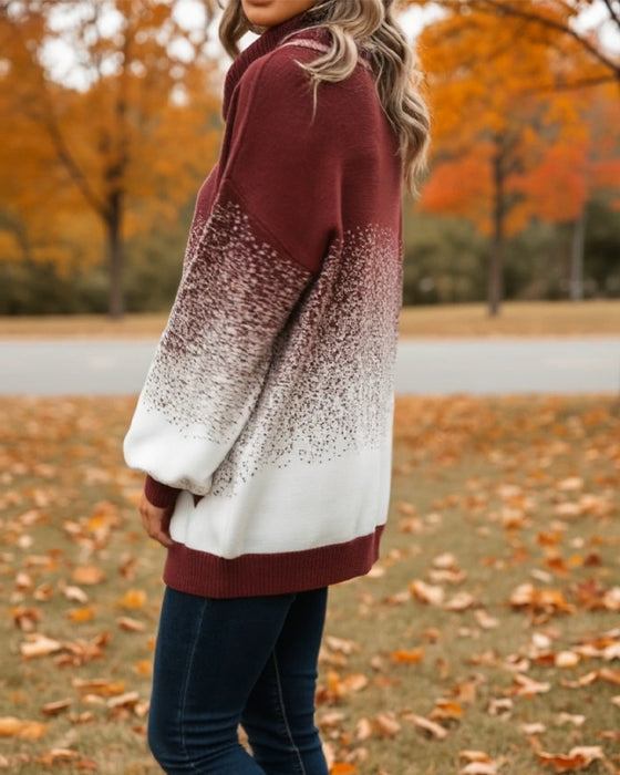 Genser Kragehals Gradientmønster