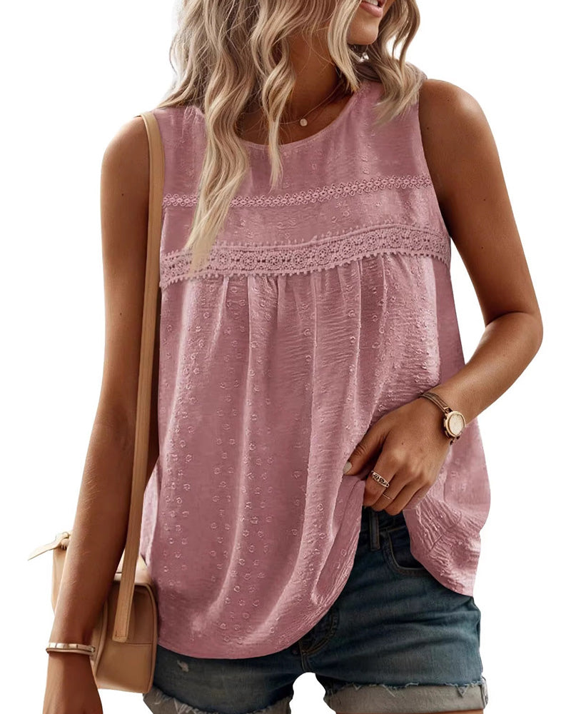 Tanktopp Ermeløs Ensfarget Avslappnet