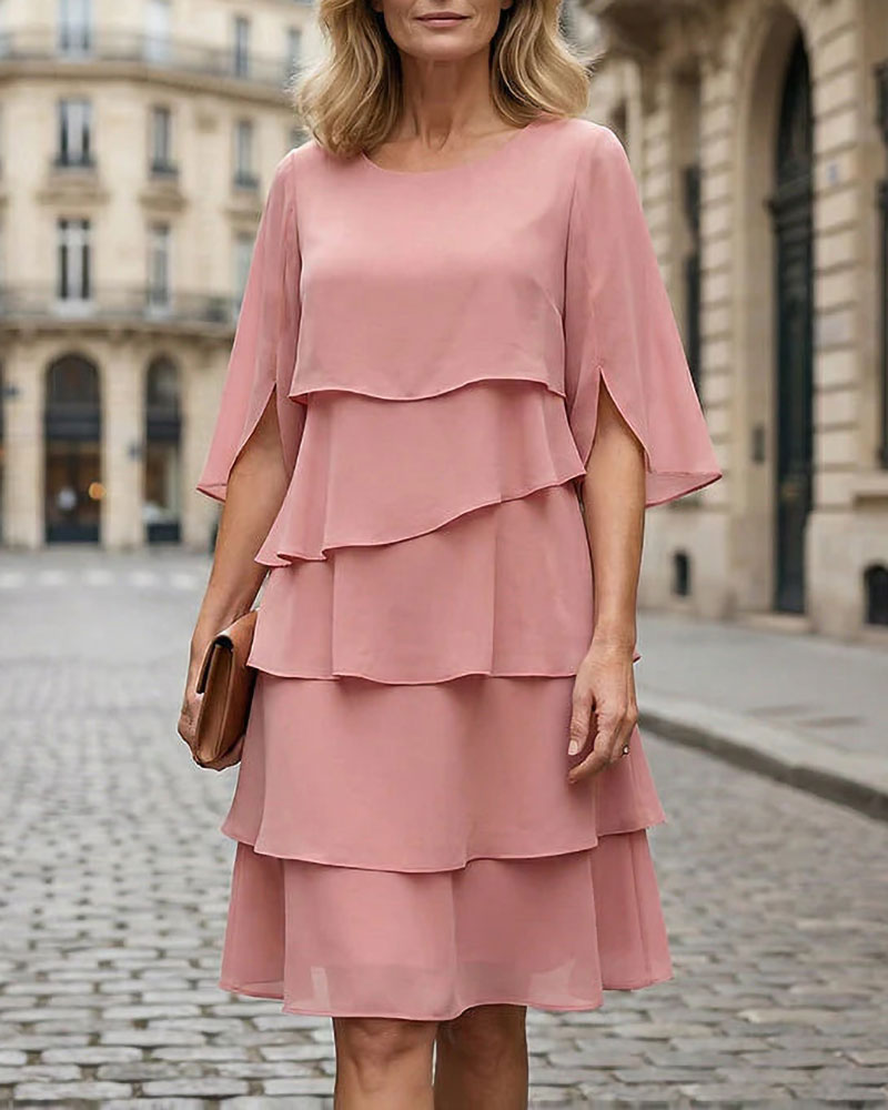 Kjole Løs Rund Hals Kake