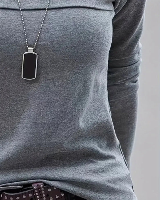 Topp Slim Fit Plissert Langermet