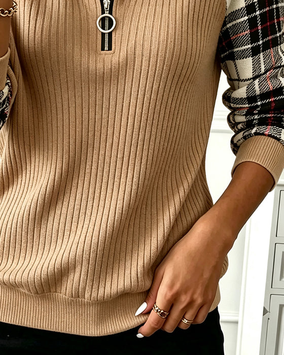 Sweatshirt Fargeblokk Rundhals