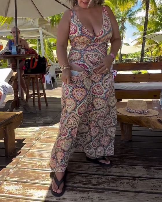 Badedrakt Stroppeløs Hjerte Ferieprint