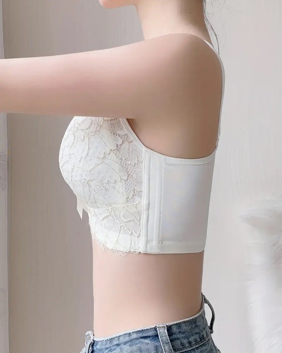 BH Elegant Full Dekning Bøye Kontrast Blonder Push Up