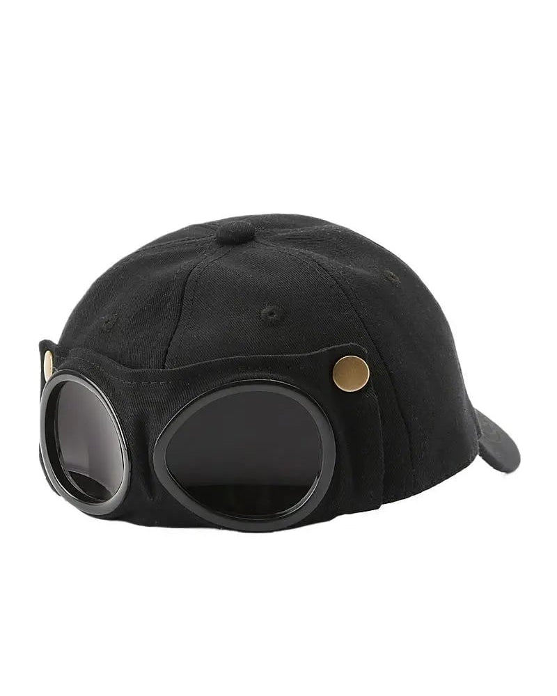 Pilotbaseballcaps Med Avtagbare Goggles – Laget For Gatestil Og Hverdagslooks