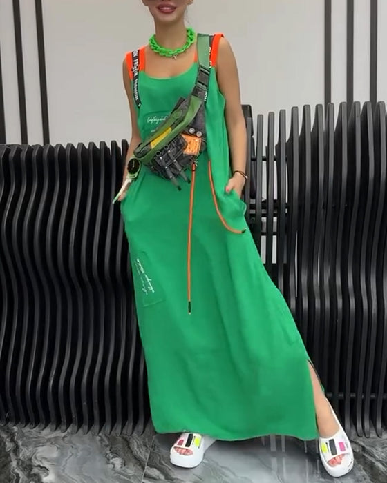 Kjole Ermeløs Personlig Bokstavtrykk