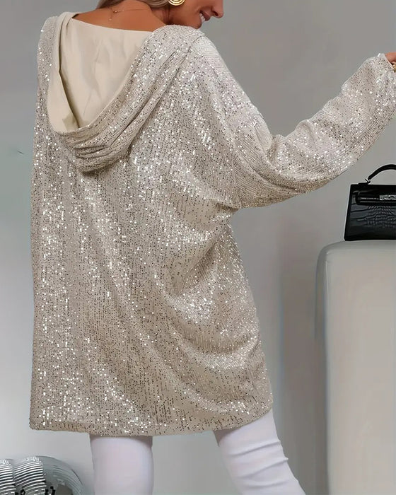 Genser Dame Glitre Glitter Loose-Fit