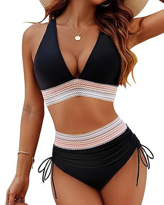 Ferie Bikini V-Hals Med Snøring